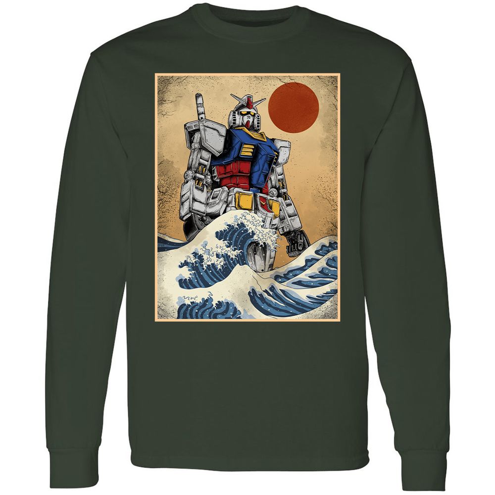 Long Sleeve T-Shirt - J8VQAEL5 - Forest Green - 4