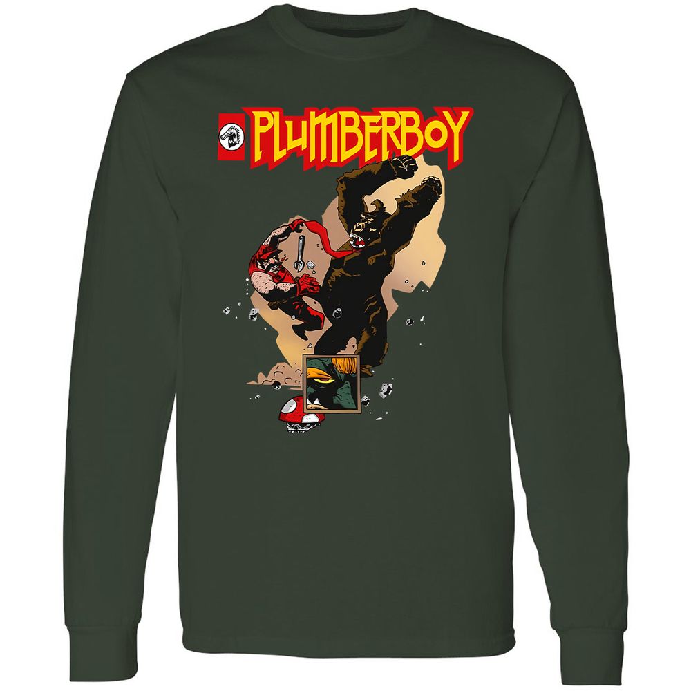 Long Sleeve T-Shirt - N5EYB9Z1 - Forest Green - 4