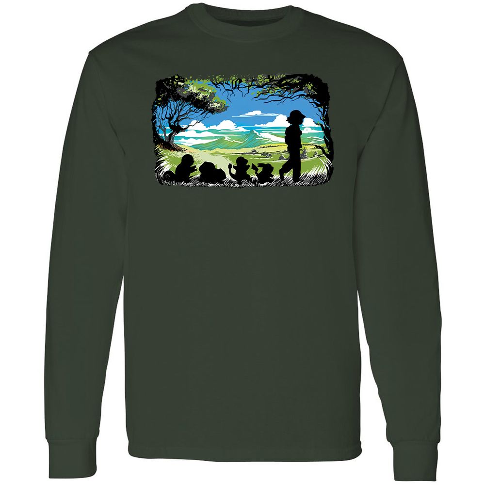 Long Sleeve T-Shirt - CN9NVTKC - Forest Green - 4