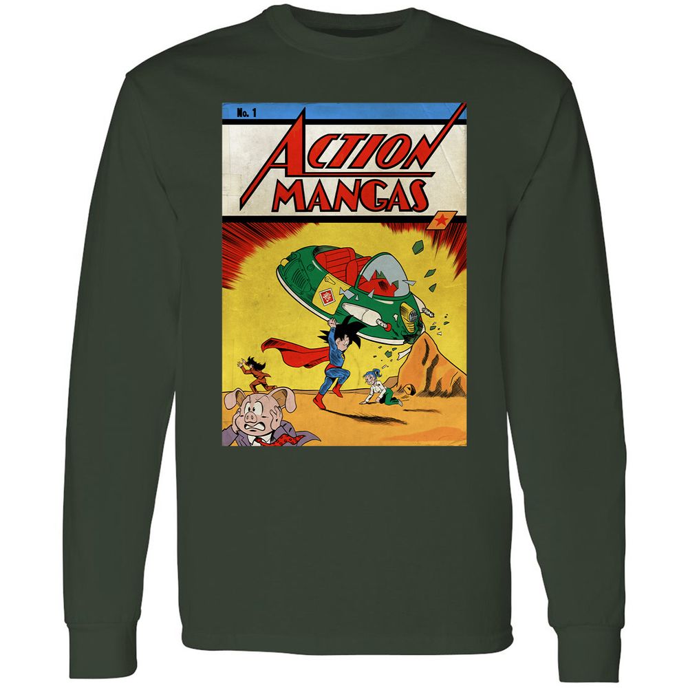 Long Sleeve T-Shirt - 6WM9RLBL - Forest Green - 4