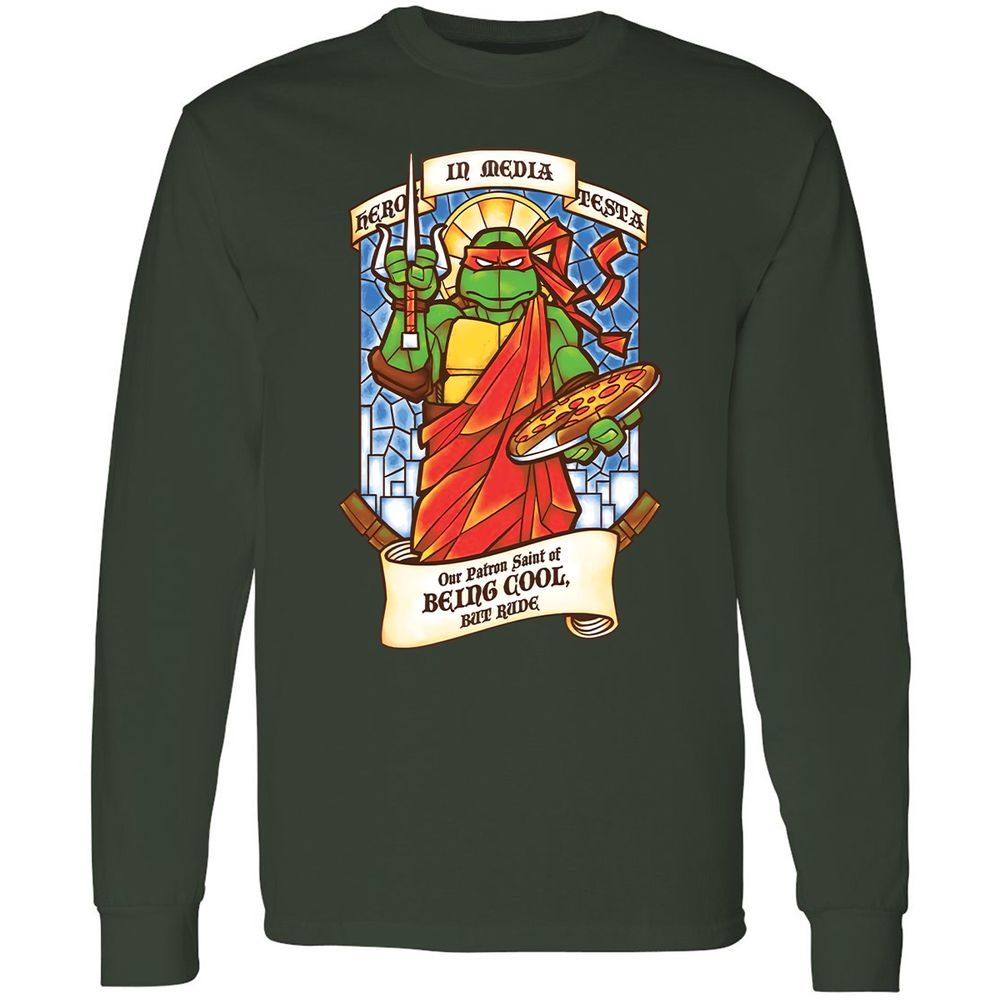 Long Sleeve T-Shirt - YLQ5ELGX - Forest Green - 4
