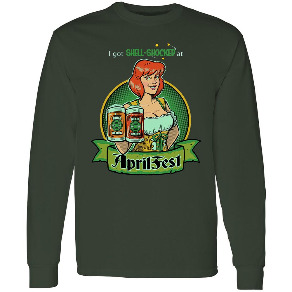 Long Sleeve T-Shirt - WUWKKF2B - Forest Green - 4