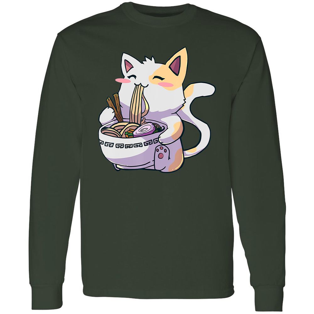 Long Sleeve T-Shirt - WQDTM5V4 - Forest Green - 4