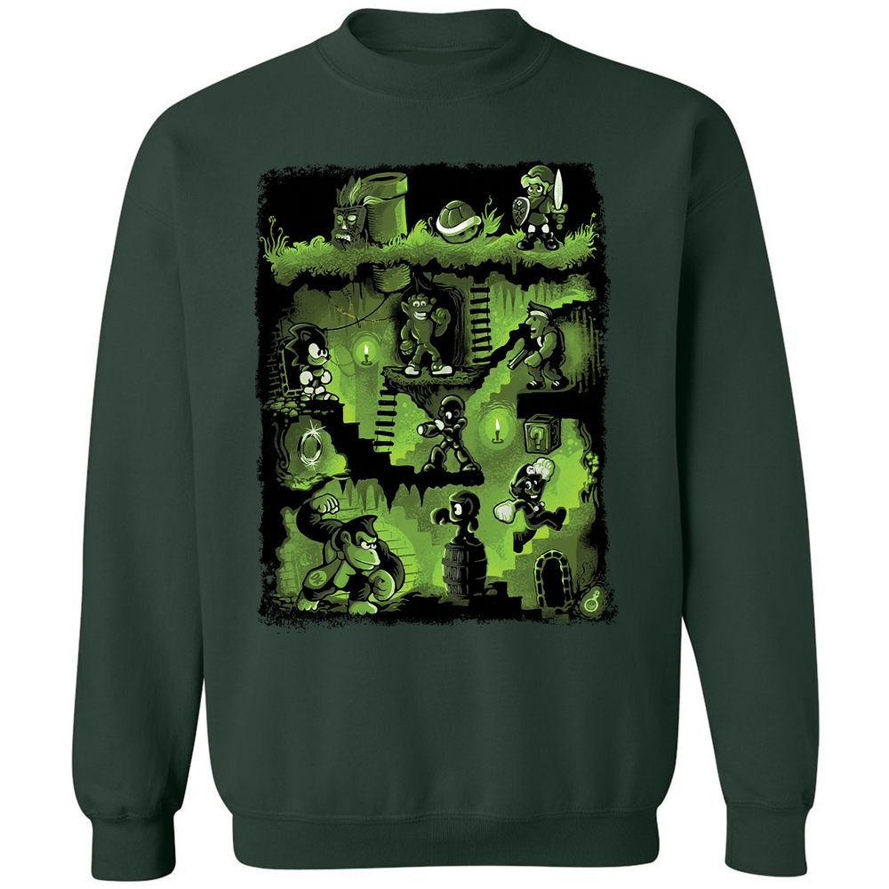 Classic Unisex Sweatshirt - B8ZJ797E - Forest Green - 4