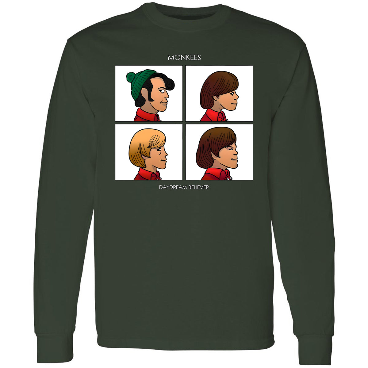 Long Sleeve T-Shirt - NDE5LKDM - Forest Green - 4