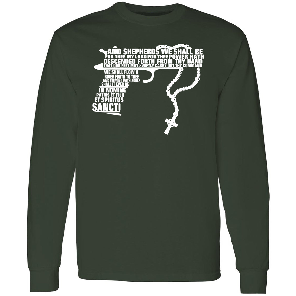 Long Sleeve T-Shirt - P5L9X959 - Forest Green - 4