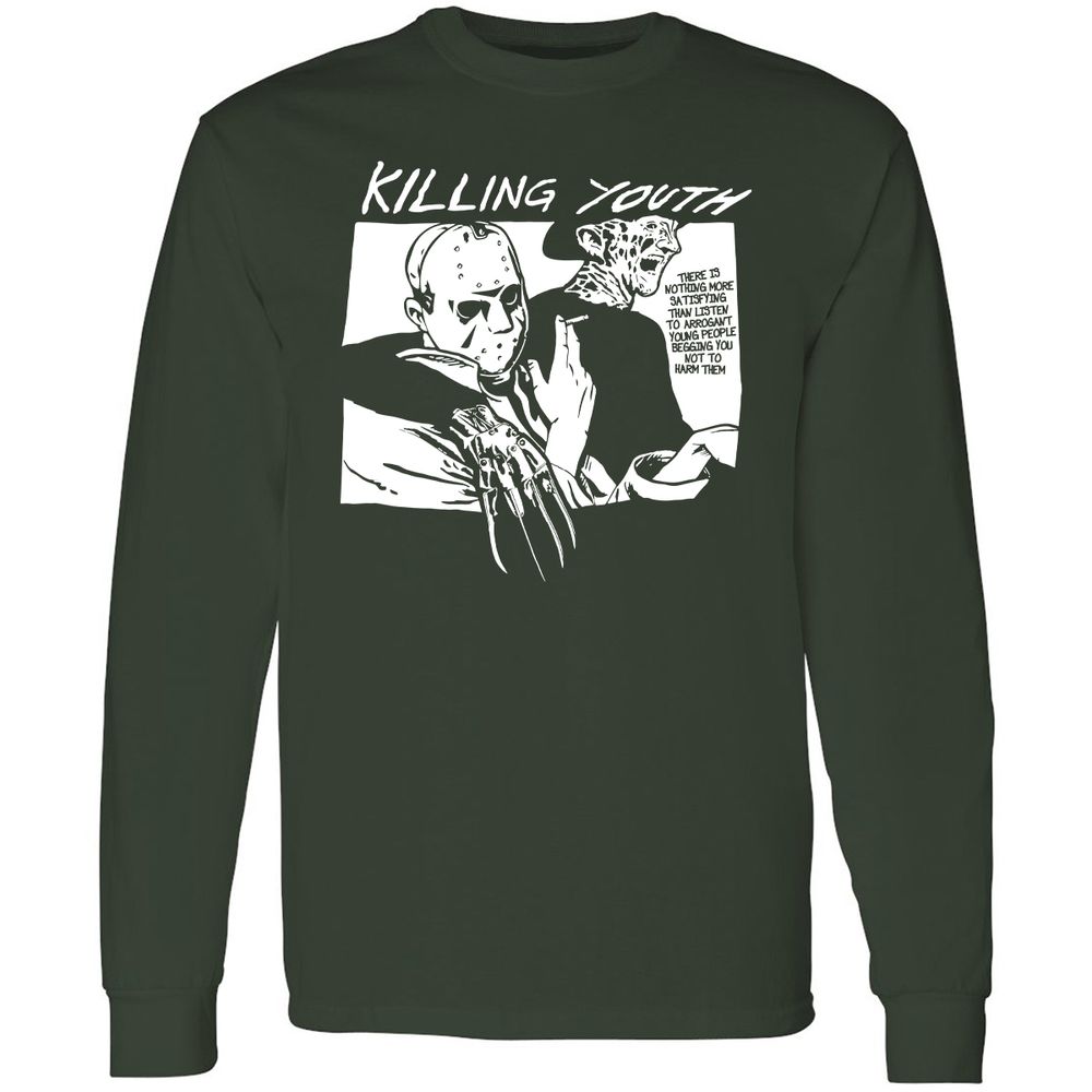 Long Sleeve T-Shirt - 8KT934H6 - Forest Green - 4