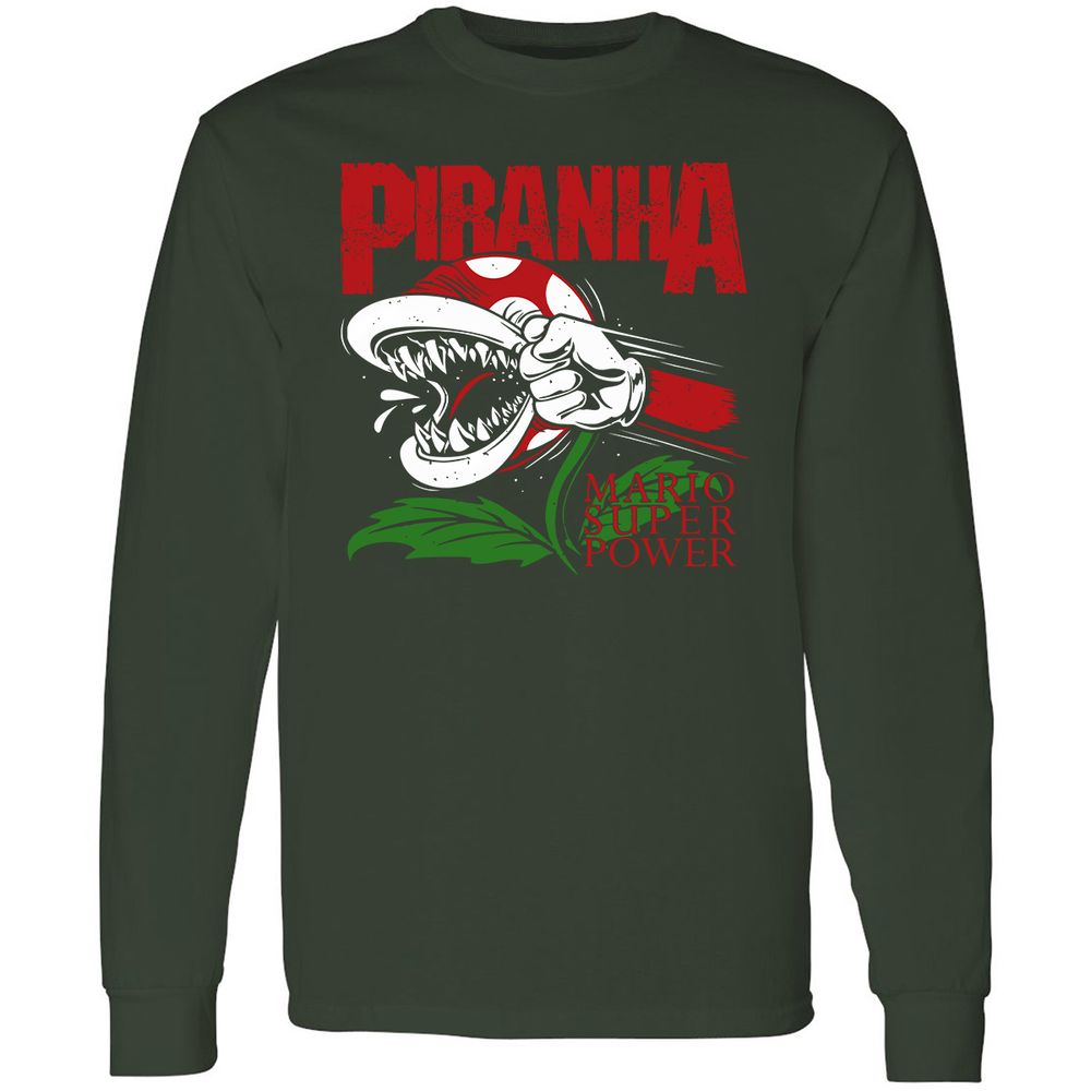 Long Sleeve T-Shirt - QLFV4WDF - Forest Green - 4