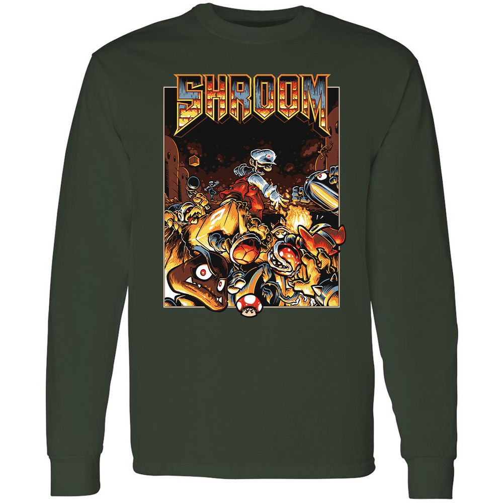 Long Sleeve T-Shirt - 8QCRFE8L - Forest Green - 4