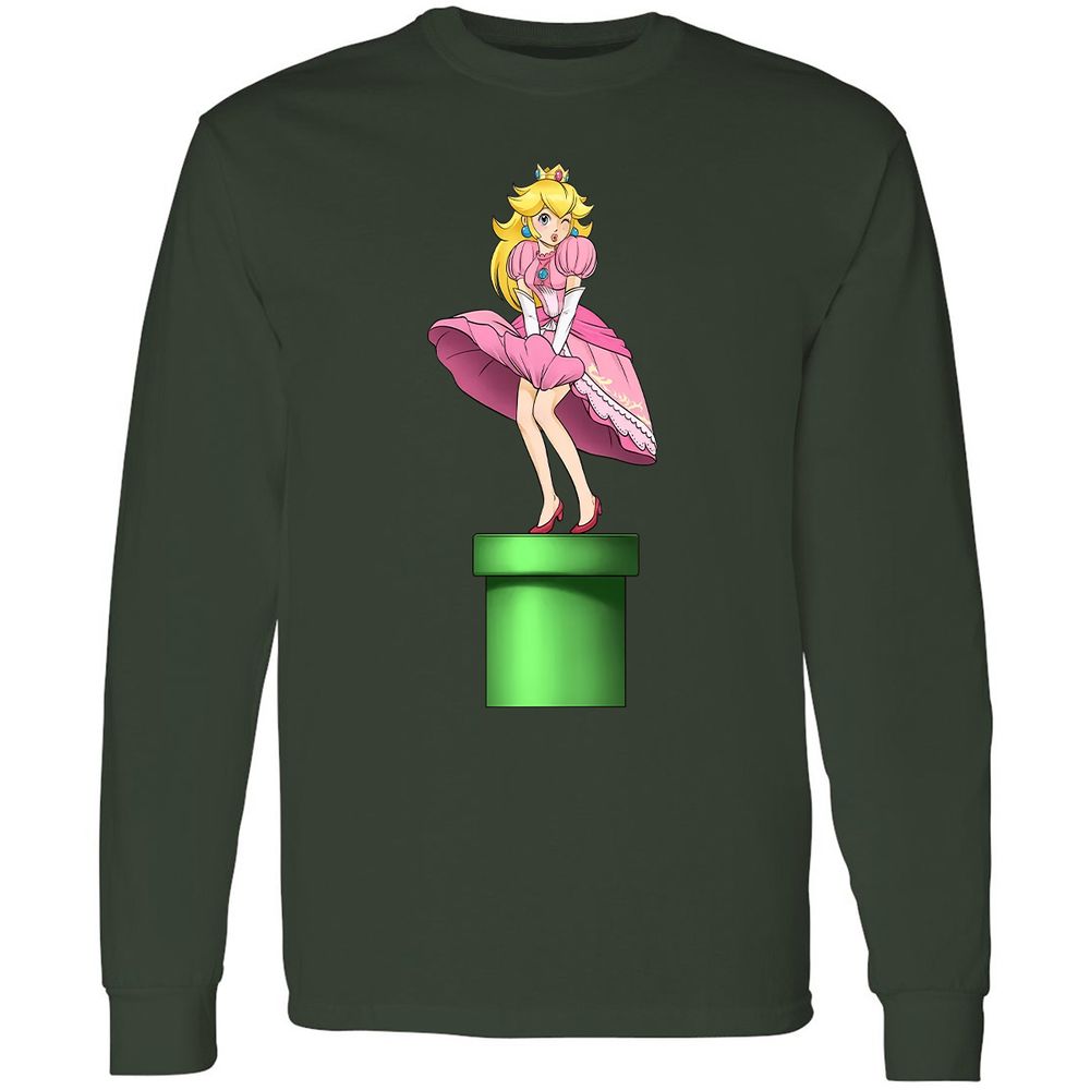Long Sleeve T-Shirt - 2B43CEQT - Forest Green - 4