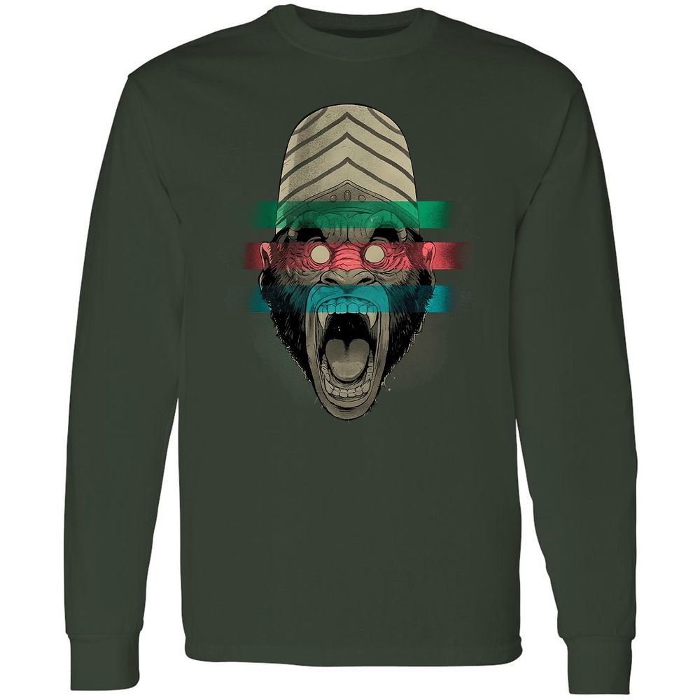 Long Sleeve T-Shirt - YMU5V3GW - Forest Green - 4