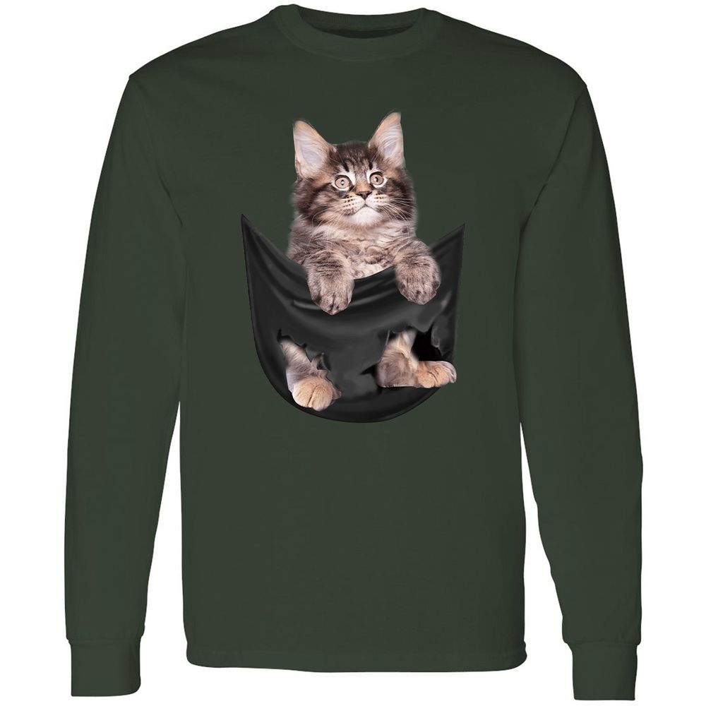 Long Sleeve T-Shirt - 3S9GBNU8 - Forest Green - 4