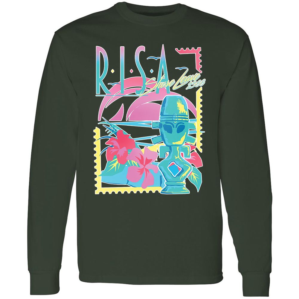 Long Sleeve T-Shirt - 7A6SMA9F - Forest Green - 4