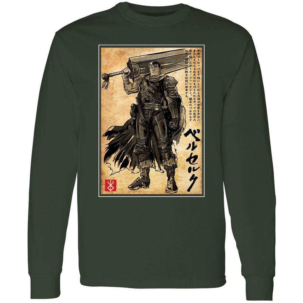 Long Sleeve T-Shirt - P9BHFV65 - Forest Green - 4