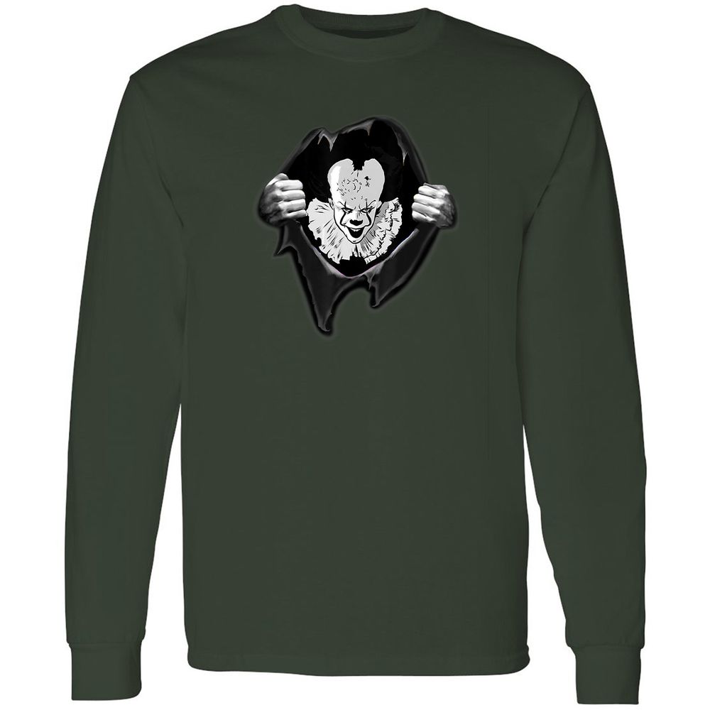 Long Sleeve T-Shirt - GQSXEAGN - Forest Green - 4