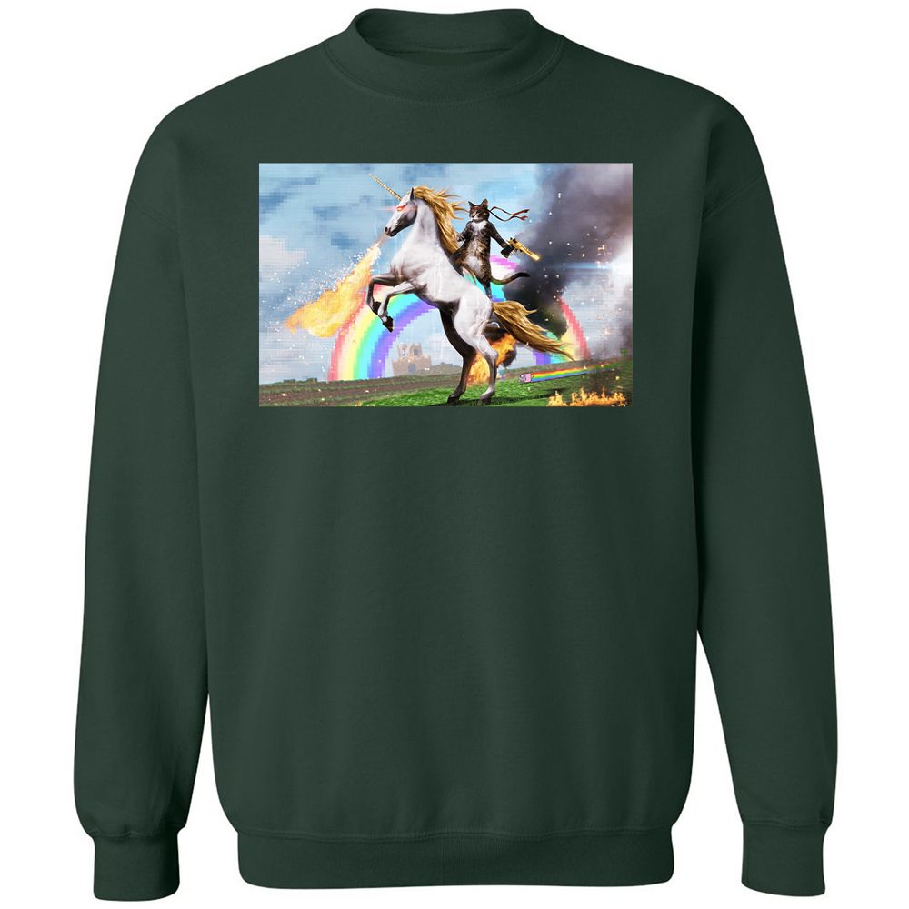 Classic Unisex Sweatshirt - ZNJZDQDG - Forest Green - 4