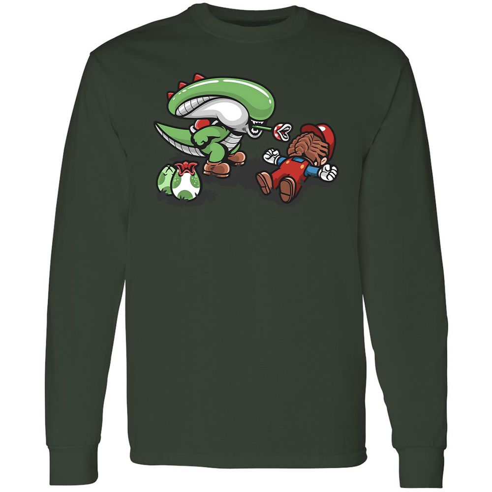 Long Sleeve T-Shirt - GQC4BKFS - Forest Green - 4
