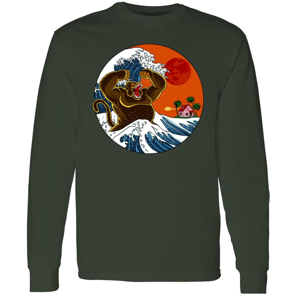 Long Sleeve T-Shirt - KAMM9BFH - Forest Green - 4