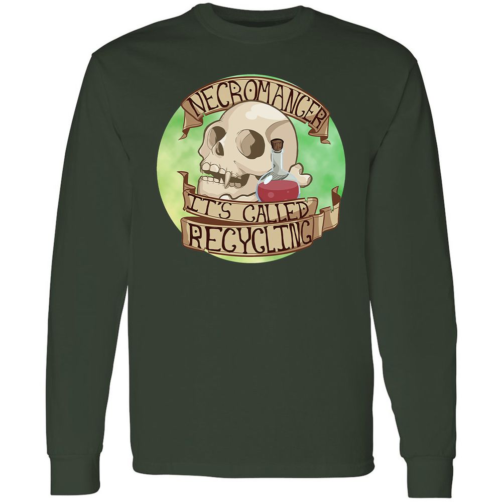 Long Sleeve T-Shirt - 8ZQGLXN7 - Forest Green - 4