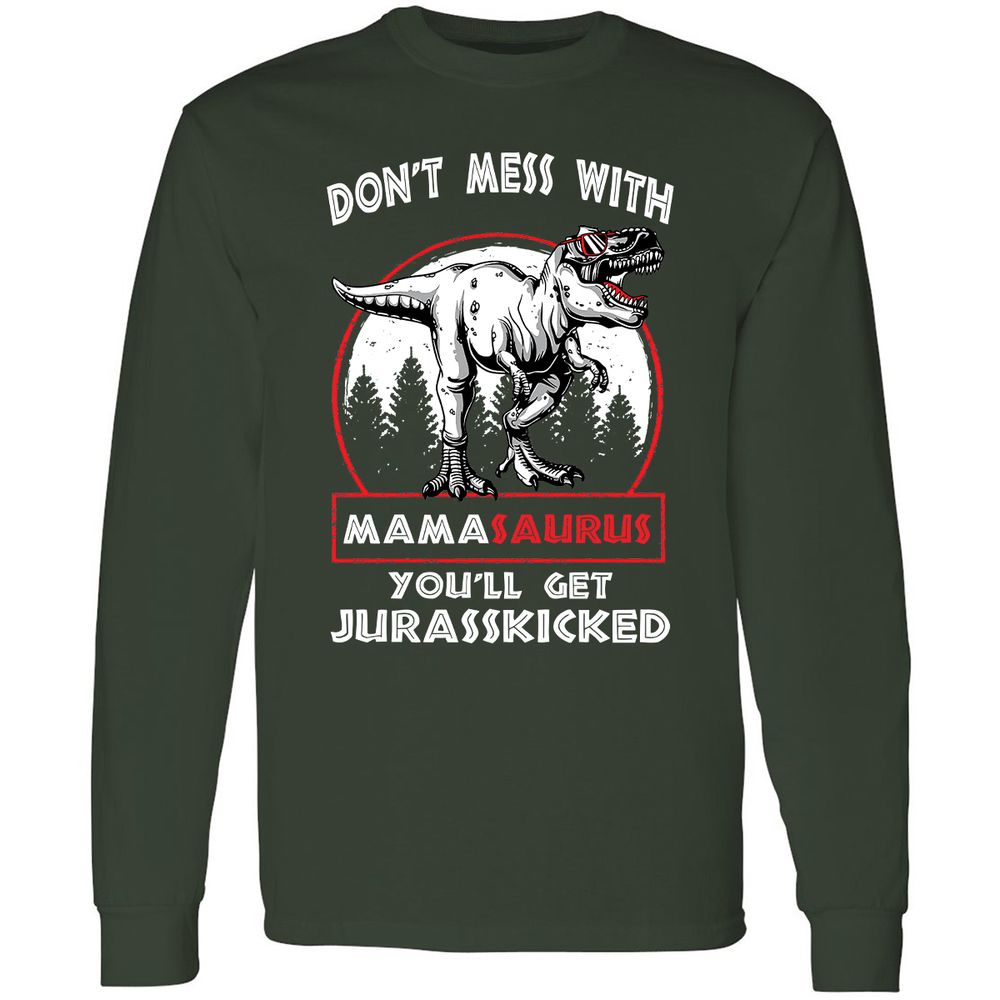 Long Sleeve T-Shirt - NK2K4H3Q - Forest Green - 4