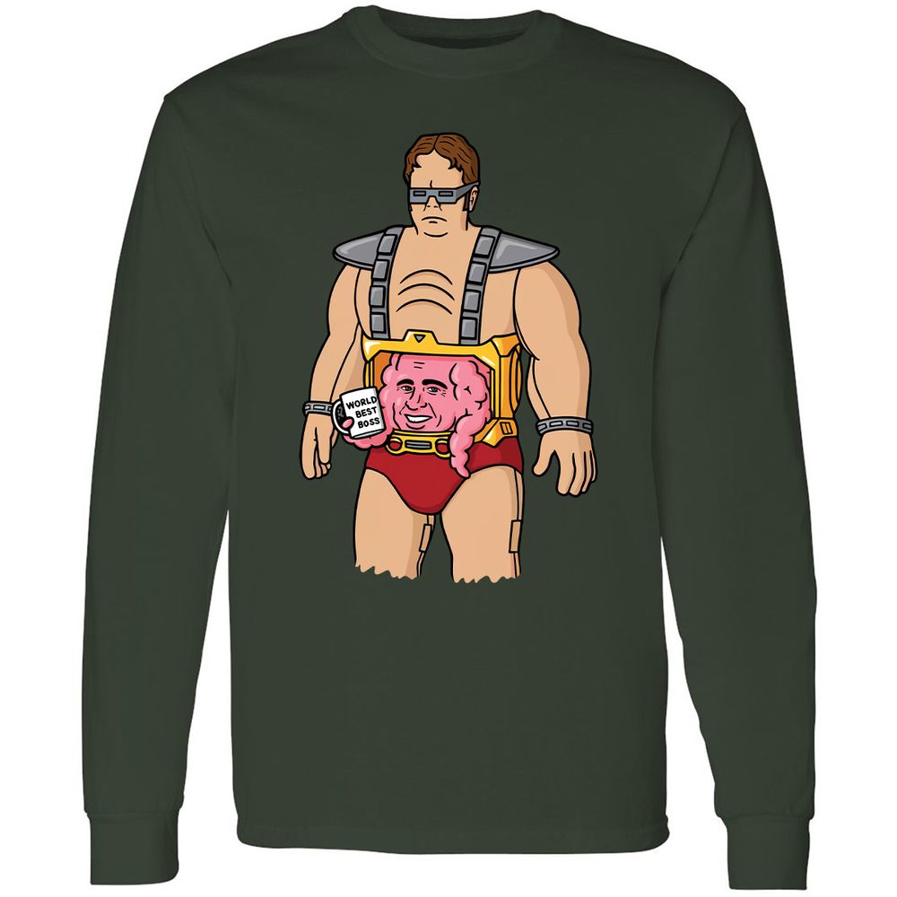 Long Sleeve T-Shirt - B5WGEDB8 - Forest Green - 4