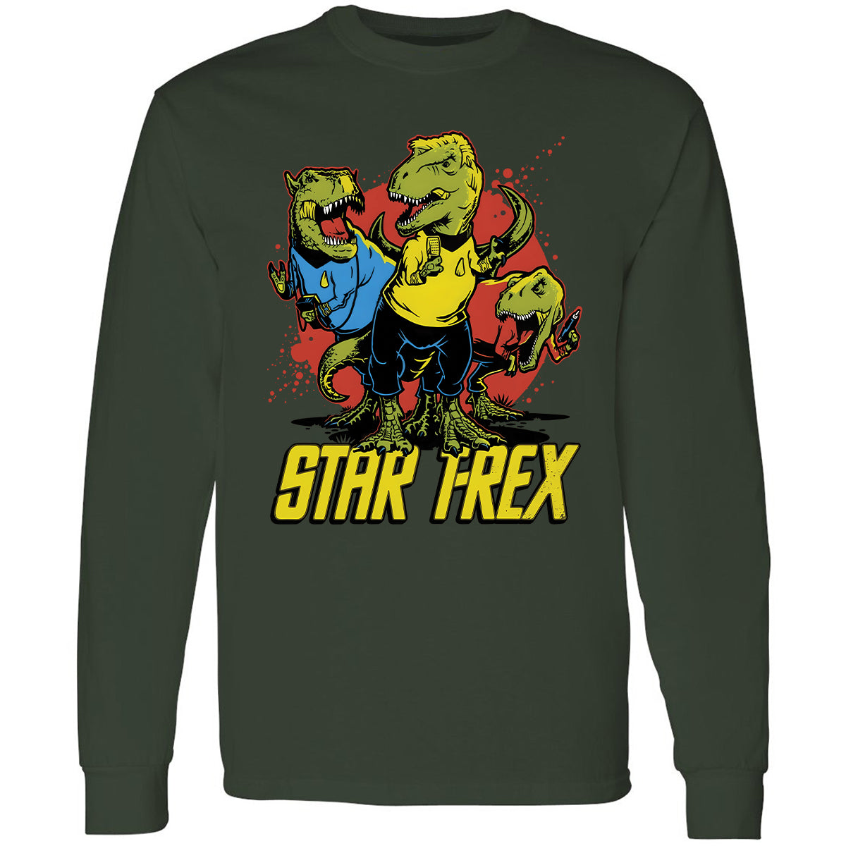 Long Sleeve T-Shirt - M5W7BJFZ - Forest Green - 4