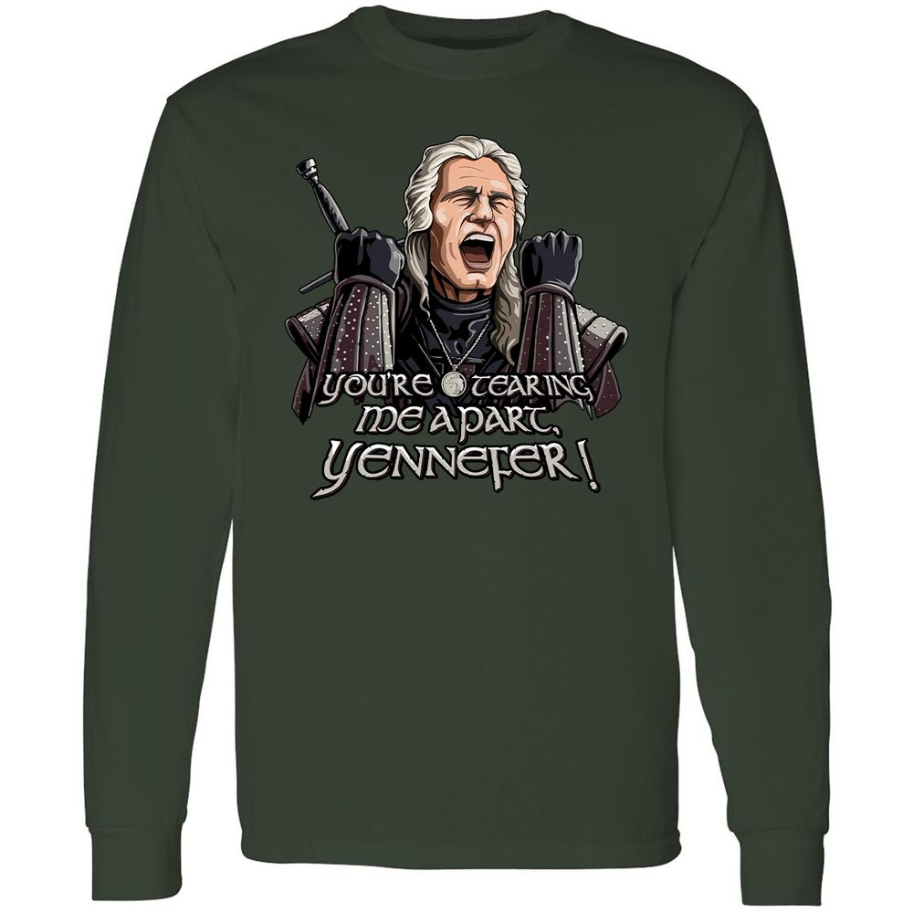 Long Sleeve T-Shirt - VXQBDV9G - Forest Green - 4
