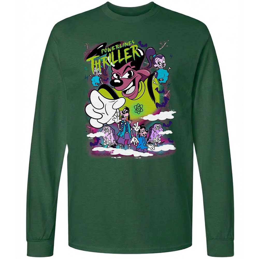 Vintage Pop Cartoon Horror Mashup - Forest Green - 4