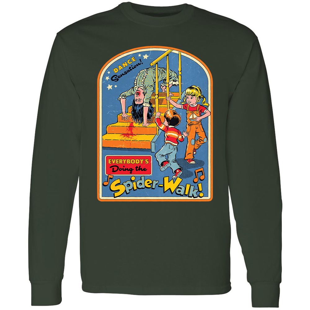 Long Sleeve T-Shirt - YZKD8JQT - Forest Green - 4