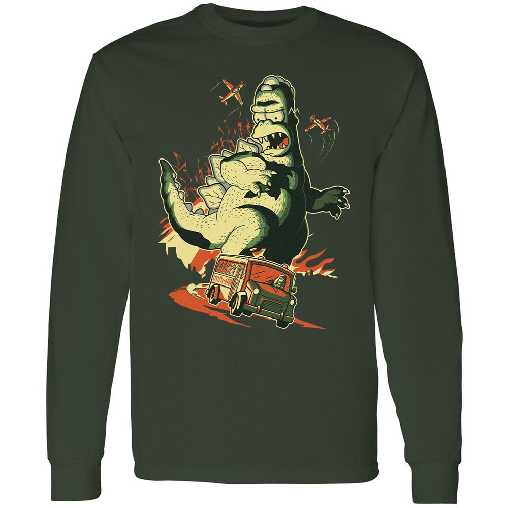 Long Sleeve T-Shirt - Z1ZSQVXP - Forest Green - 4