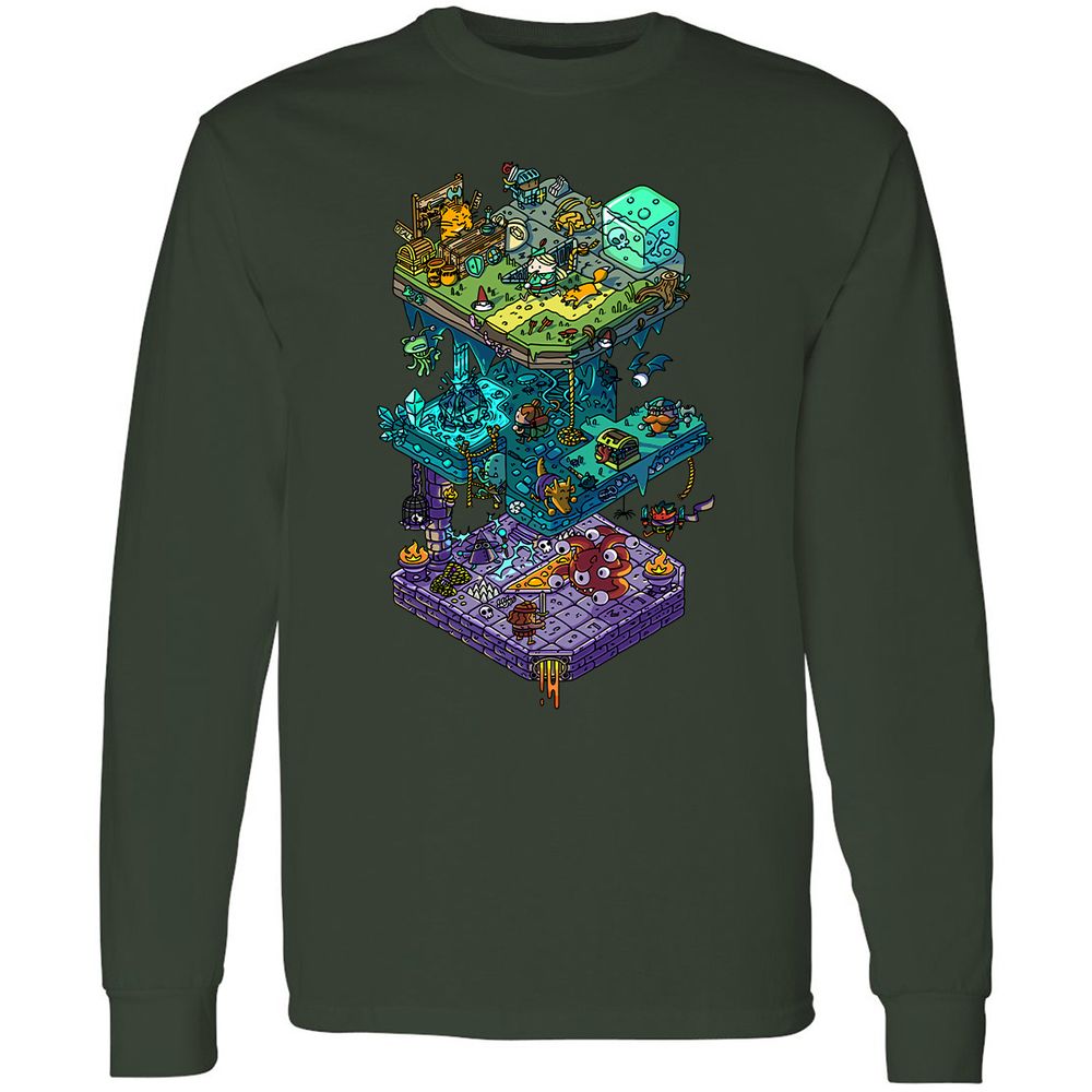 Long Sleeve T-Shirt - KKJD7CET - Forest Green - 4