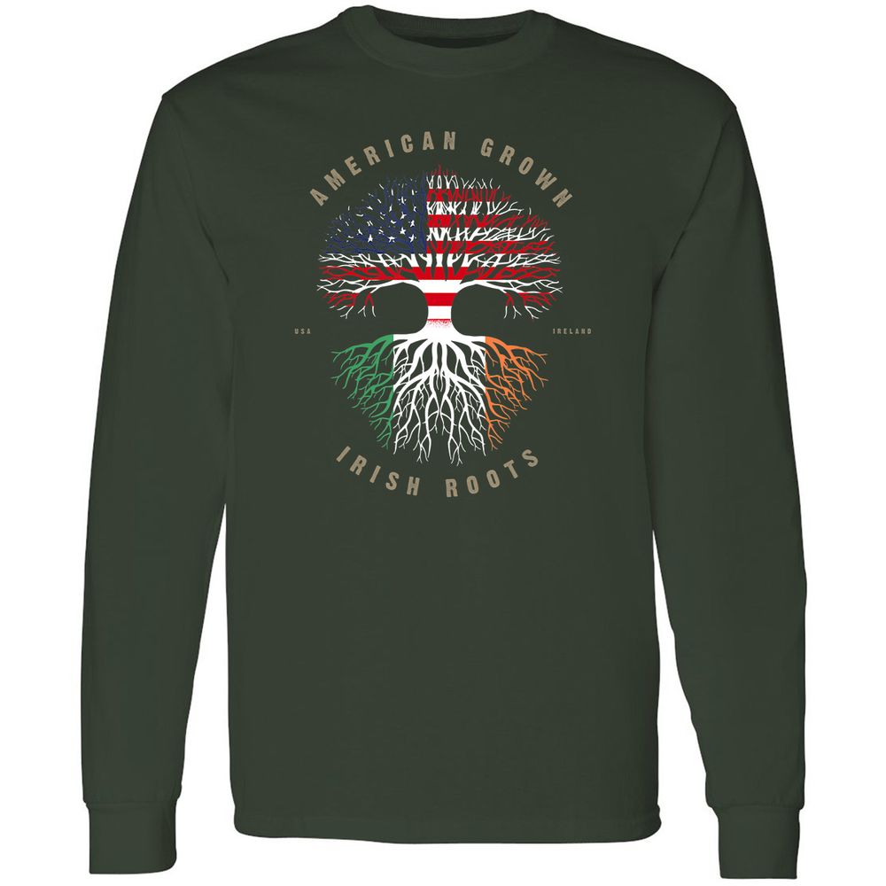 Long Sleeve T-Shirt - C7JQGKV8 - Forest Green - 4