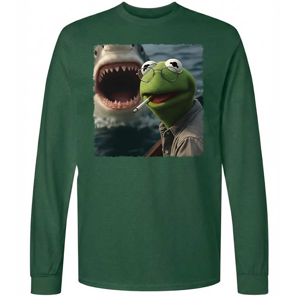 Long Sleeve T-Shirt - HNDVU18Y - Forest Green - 4