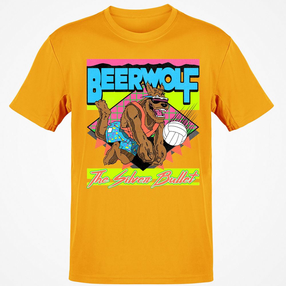 Retro Beach Wolf - Gold - 4