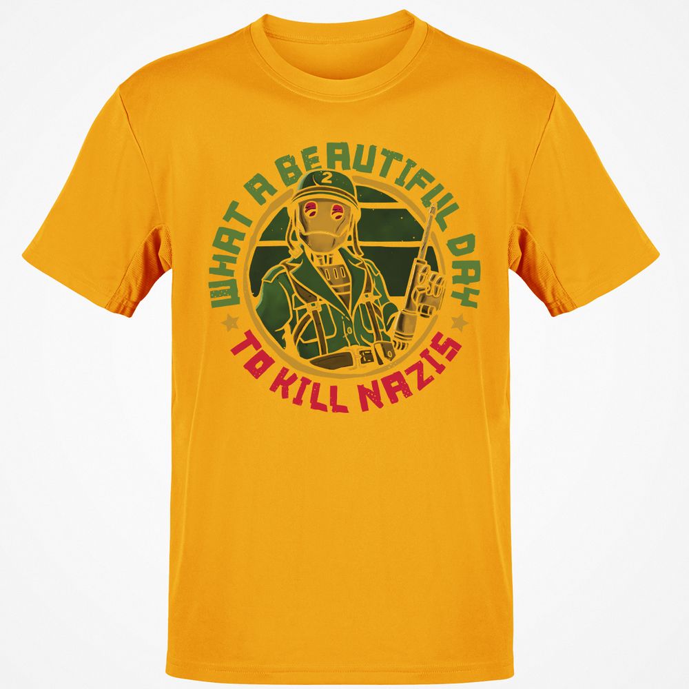 Classic Unisex T-Shirt - Q6T1GFBX - Gold - 4