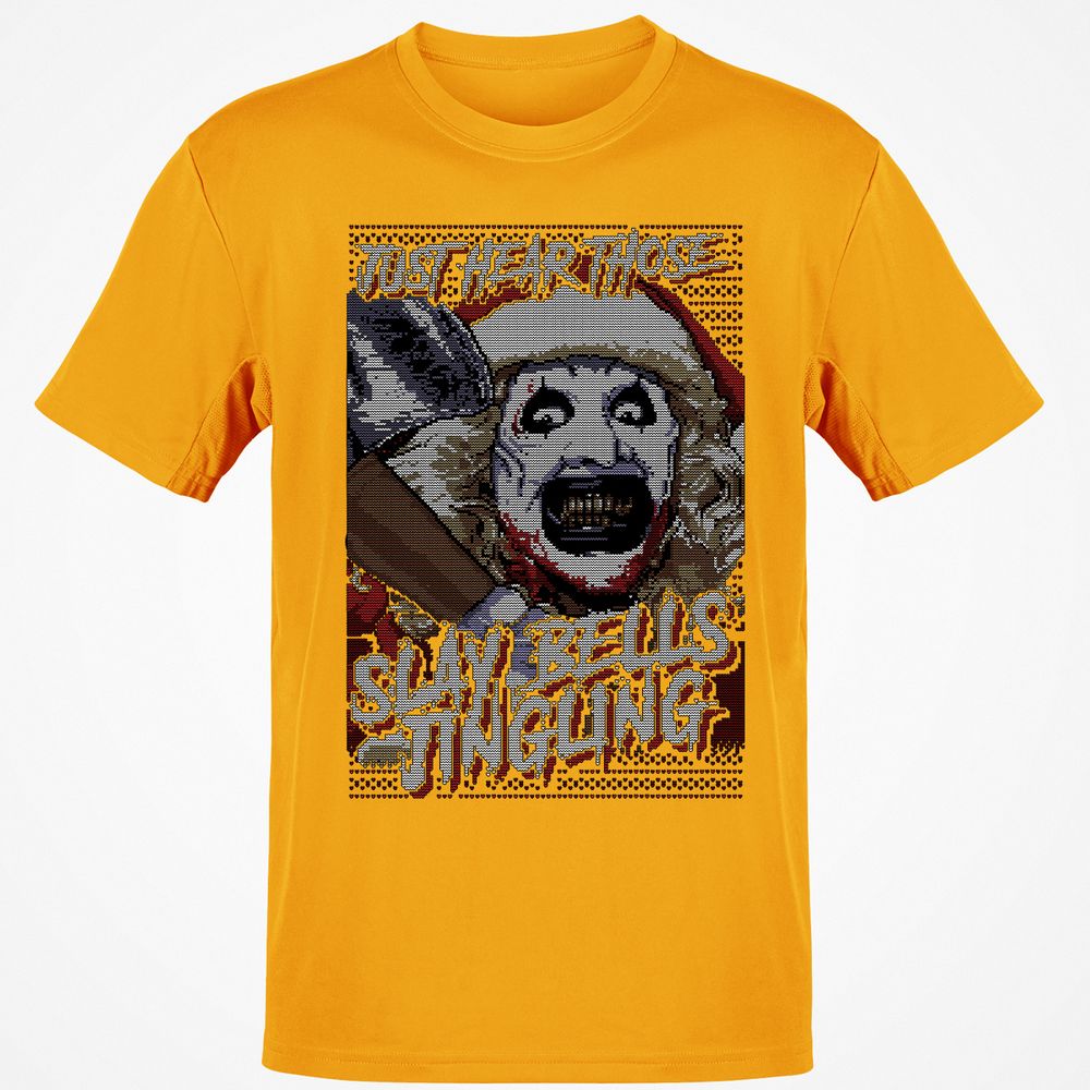 Slay Bells Jingling Classic Unisex T-Shirt - Gold - 4