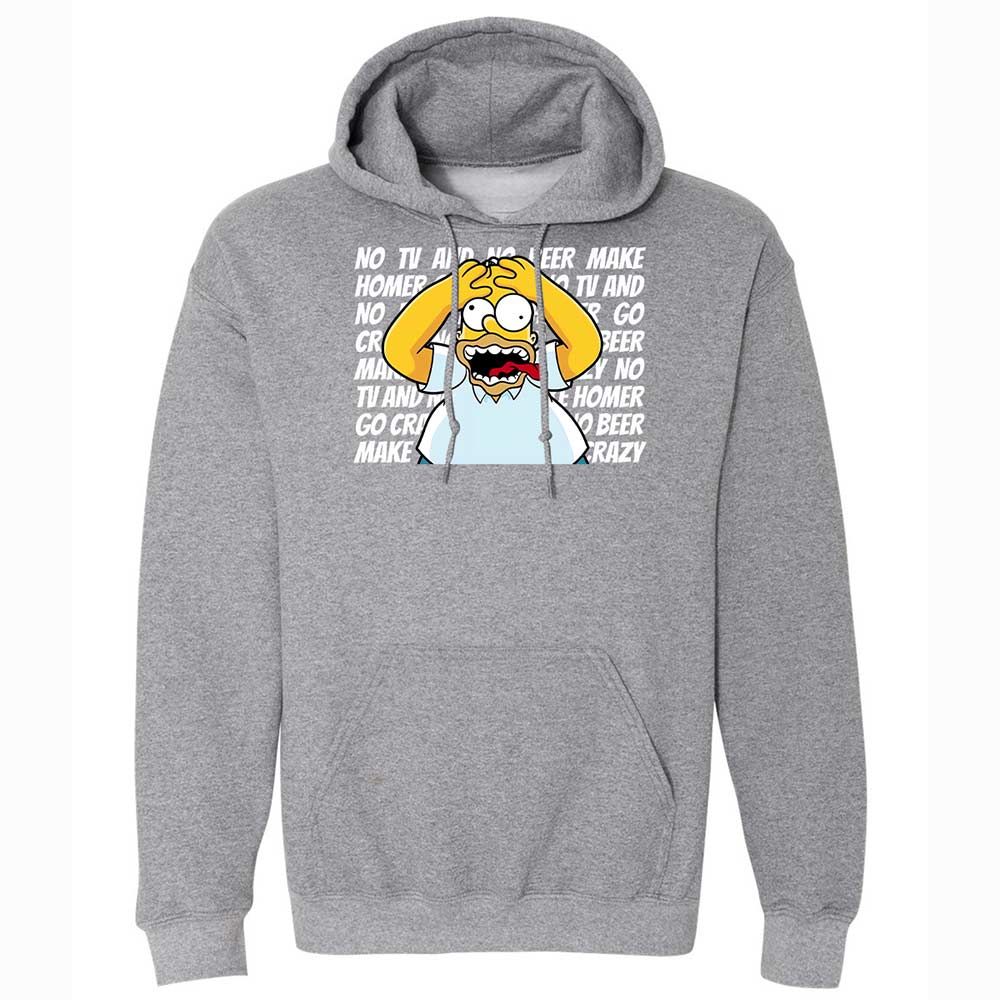 No TV and No Beer Make Homer Go Crazy - Graphite Heather - 4