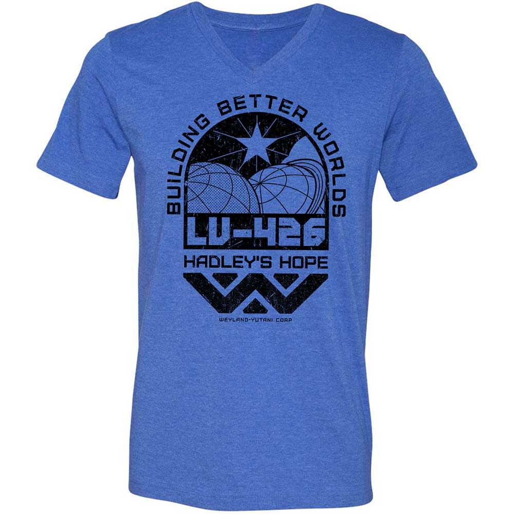 Unisex V-Neck T-Shirt - 49LNVHDF - Heather True Royal - 4