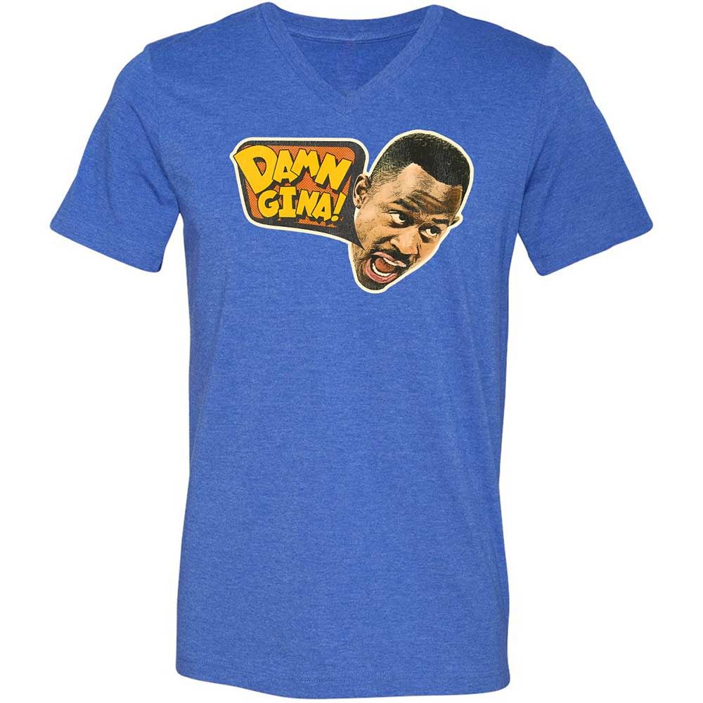 Unisex V-Neck T-Shirt - 4PQSR12N - Heather True Royal - 4