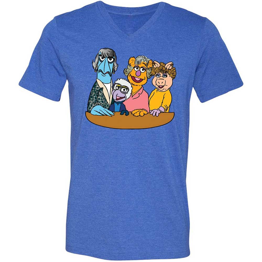 Unisex V-Neck T-Shirt - 8N91VZ57 - Heather True Royal - 4
