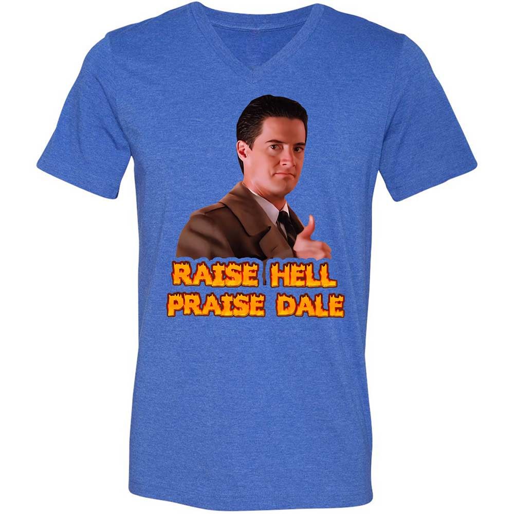 Unisex V-Neck T-Shirt - UXL187ED - Heather True Royal - 4