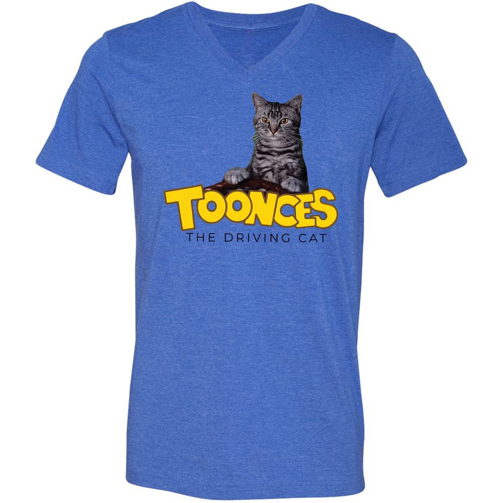 Unisex V-Neck T-Shirt - SN7WGWV3 - Heather True Royal - 4