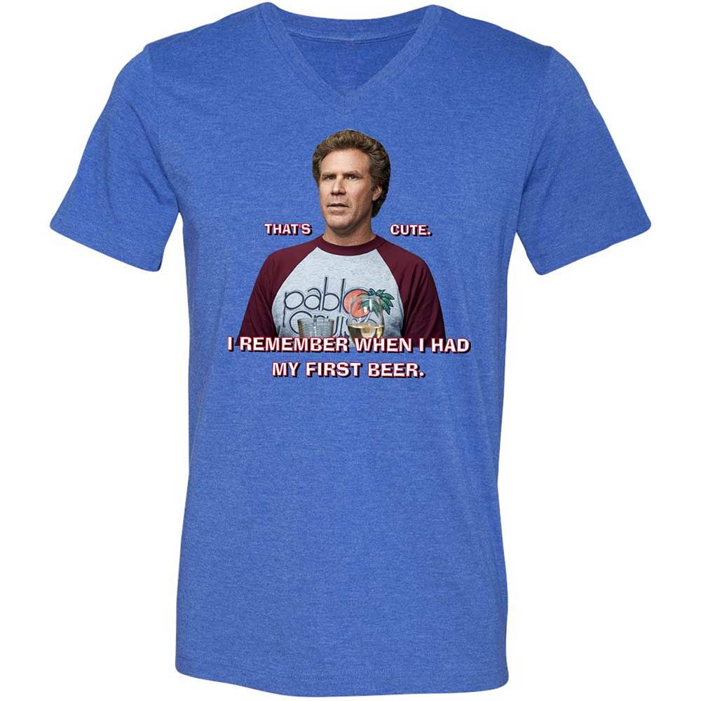 Unisex V-Neck T-Shirt - 6JP3QLD1 - Heather True Royal - 4