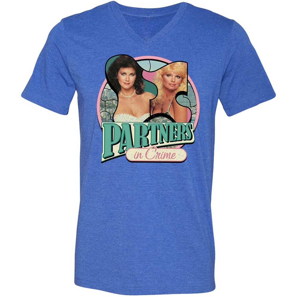 Unisex V-Neck T-Shirt - WBL6W3FH - Heather True Royal - 4