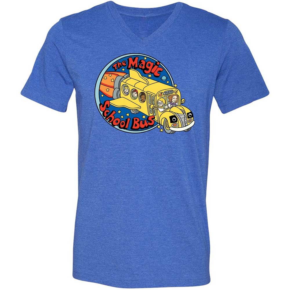 Unisex V-Neck T-Shirt - 7WT8Y391 - Heather True Royal - 4