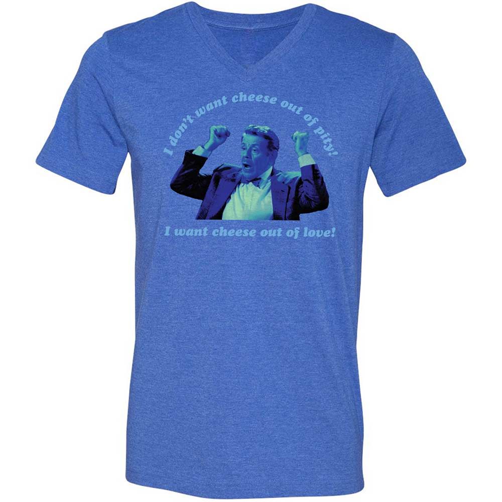 Unisex V-Neck T-Shirt - XZA63KUA - Heather True Royal - 4