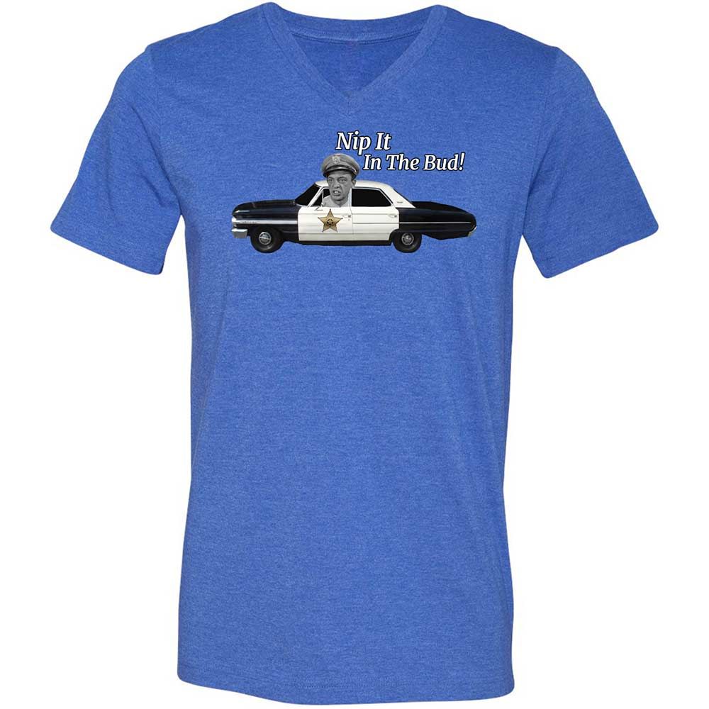 Unisex V-Neck T-Shirt - Z7DQBG1T - Heather True Royal - 4