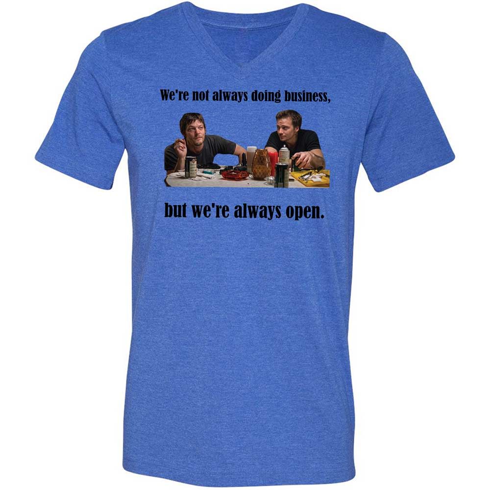 Unisex V-Neck T-Shirt - TV2ACB27 - Heather True Royal - 4