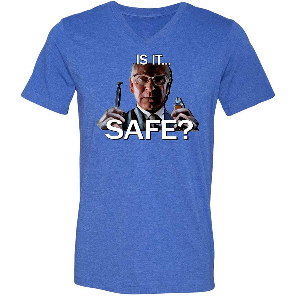 Unisex V-Neck T-Shirt - RNASDEM8 - Heather True Royal - 4