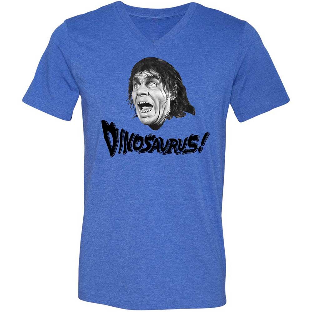 Unisex V-Neck T-Shirt - KTZ8SLQN - Heather True Royal - 4